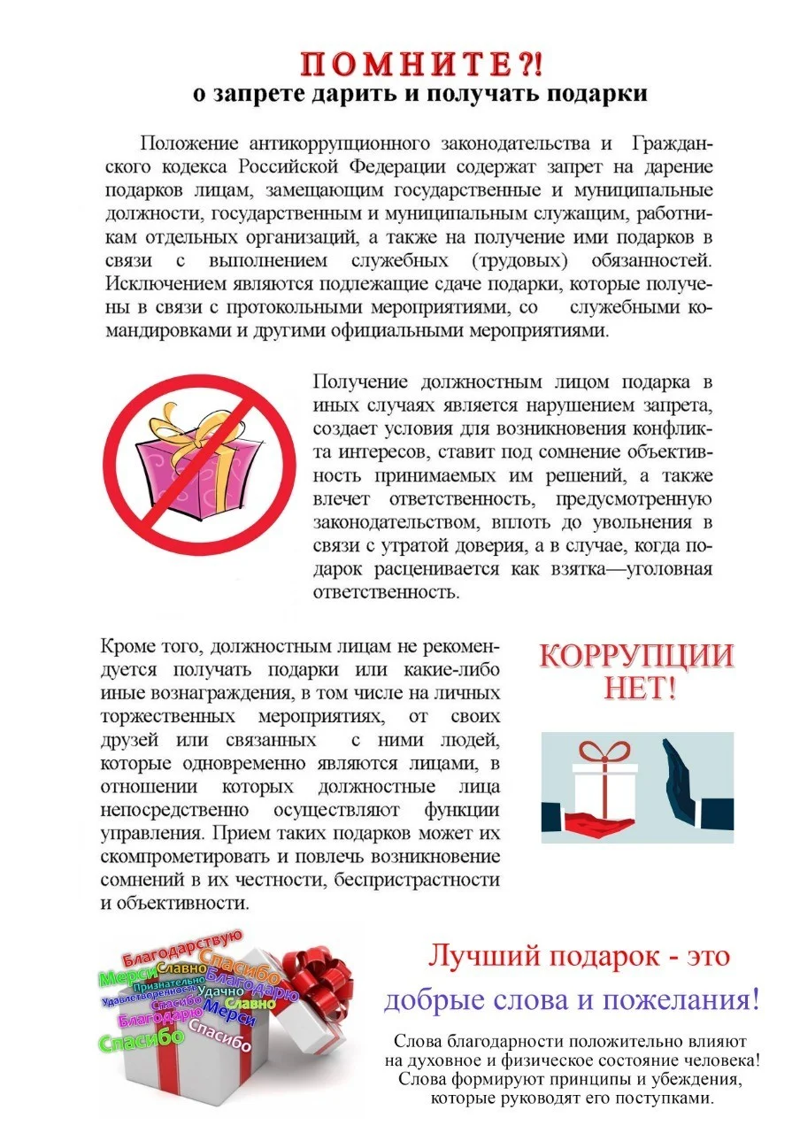 Положение антикоррупционного законодательства